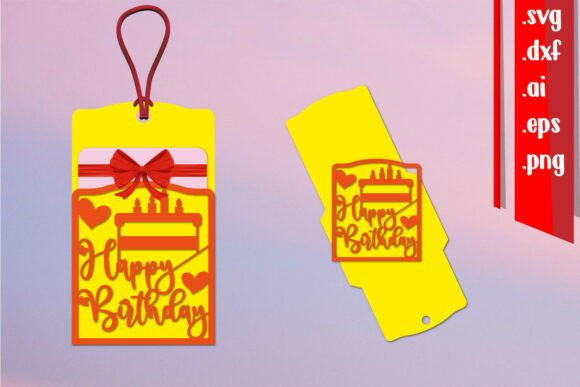 3D SVG Birthday Gift Card Holder for Birthdays