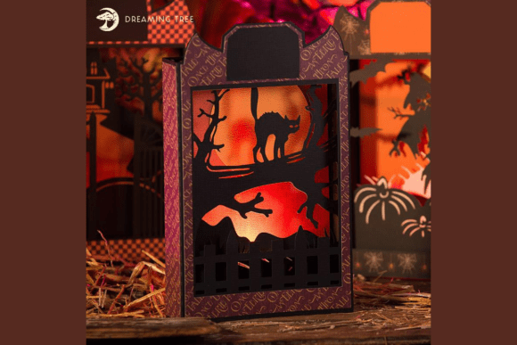 Black Cat 3D SVG for Halloween Crafts