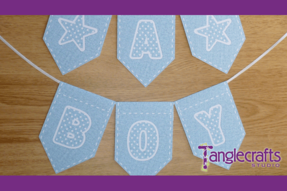 Bunting - Baby Blue Denim and Cut Files Review