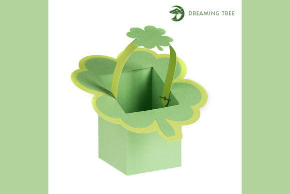 Clover Treat Basket 3D SVG for Saint Patrick S Day