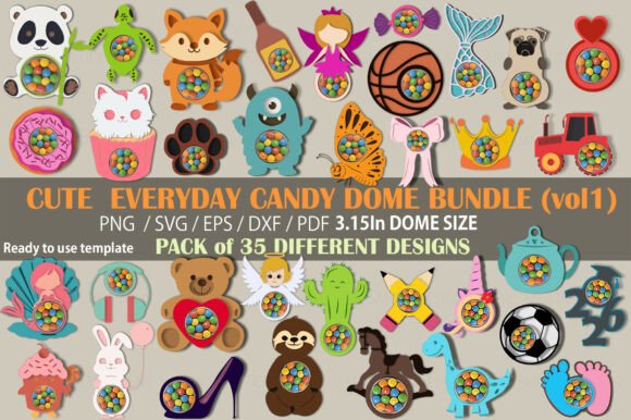 Cute Everyday Candy Dome 3D SVG Objects Review