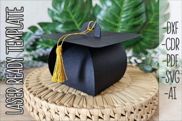 Graduation Cap Candy Box SVG Cricut: 3D SVG Shapes