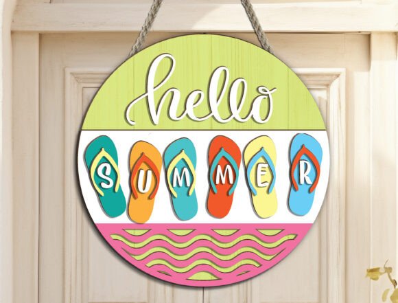 Hello Summer Beach Door Hanger 3D SVG Review