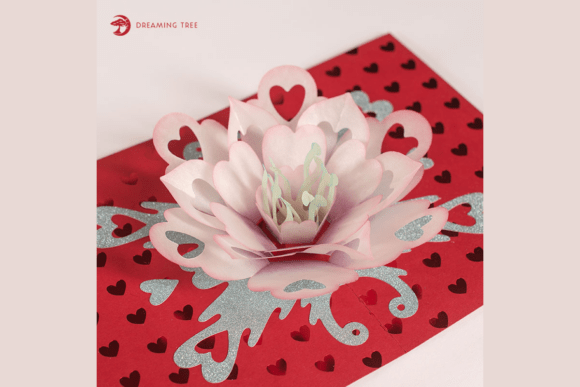 Love Blossom Pop Up Card SVG: A 3D SVG for Valentine S Day