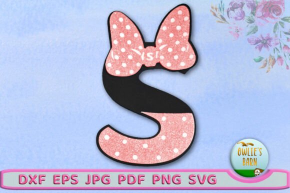 Polka-dot Monogram Letter S: 3D SVG for Birthdays