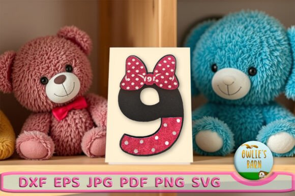 Polka-dot Number 9: A 3D SVG Gem for Birthdays