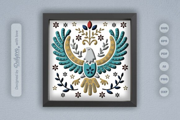 Review: 4th July Eagle Folk Art Shadow Box Design