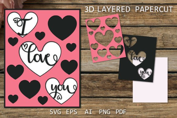 Review: Layered Valentines Day Card SVG for Embroidery