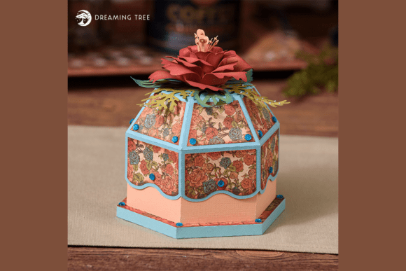 Rosey Gift Box SVG: 3D SVG for Gift Boxes