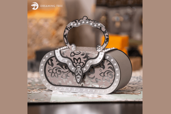 Silver Evening Bag SVG: 3D SVG for Life Events And Celebrations