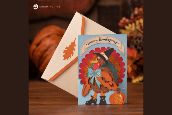 Tom Turkey Card SVG: A 3D Thanksgiving Hit