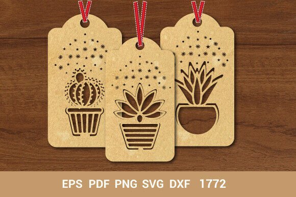 Wooden Gift Tag SVG Paper Cut 1772: 3D SVG Floral Compositions